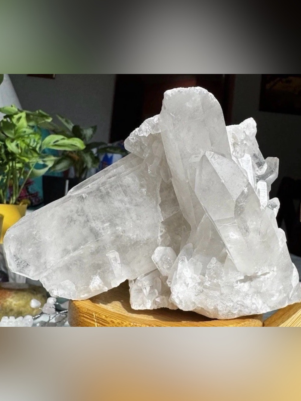 Clear Quartz Crystal Cluster - Natural White Crystal Specimen